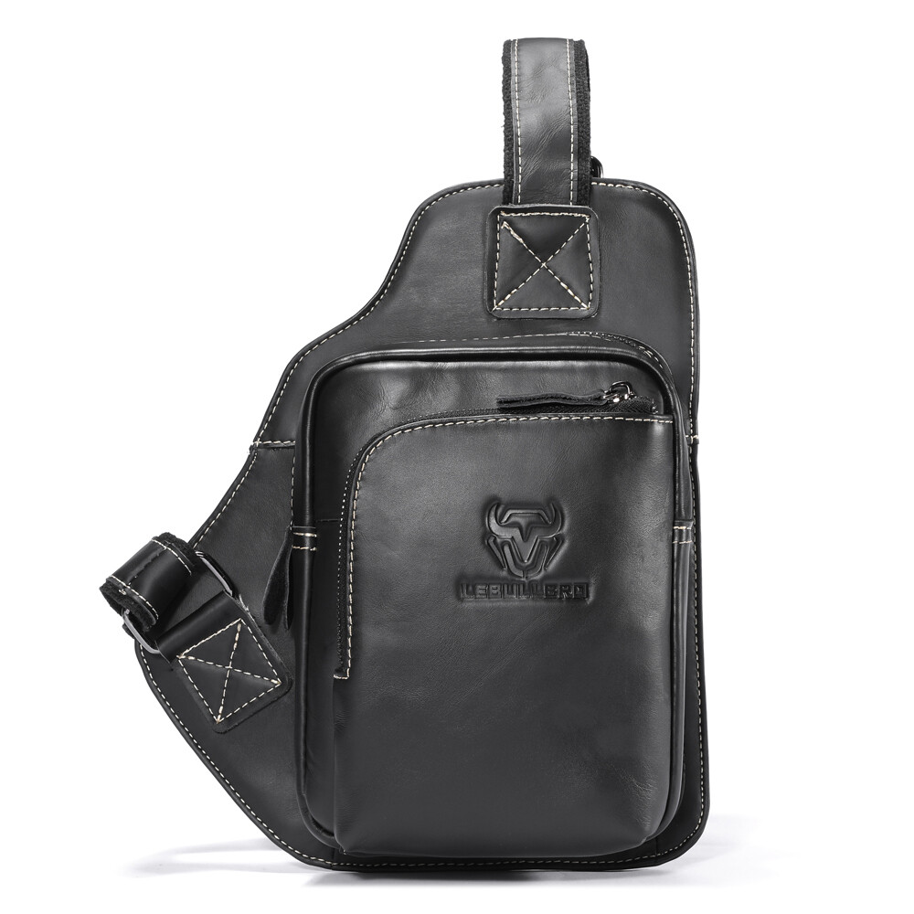 Men’s Sling Bag Vintage Crossbody Shoulder Chest Bag Travel Casual Messenger Bag