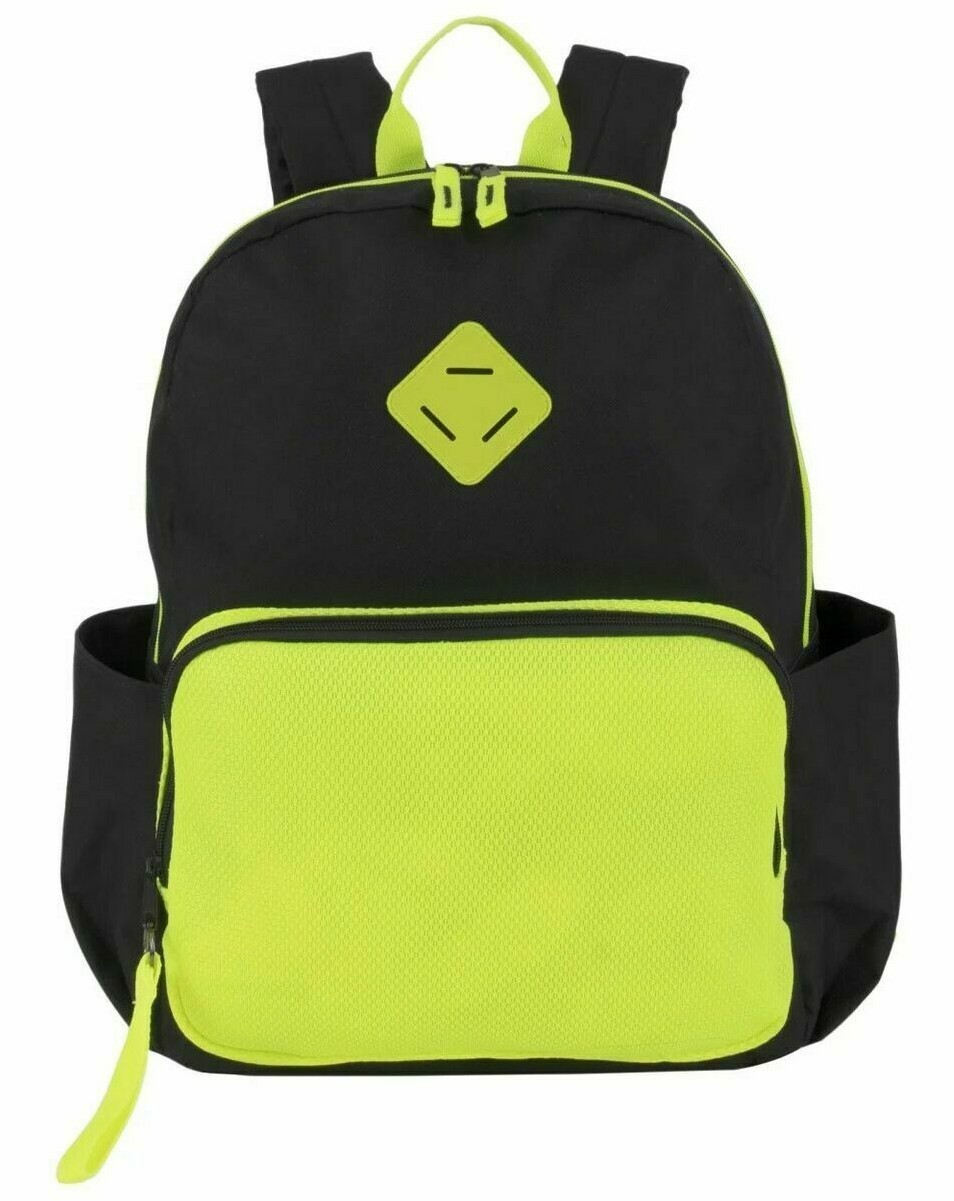 Trailmaker Pro Backpack, Black/Yellow Side Pockets & Adjustable Padded Straps