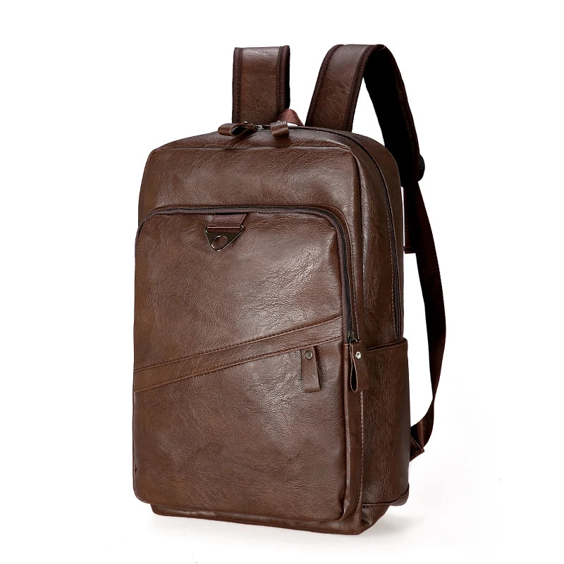 Men Backpack PU Leather Backpack Large Laptop Backpacks Men’s Mochilas Backpack
