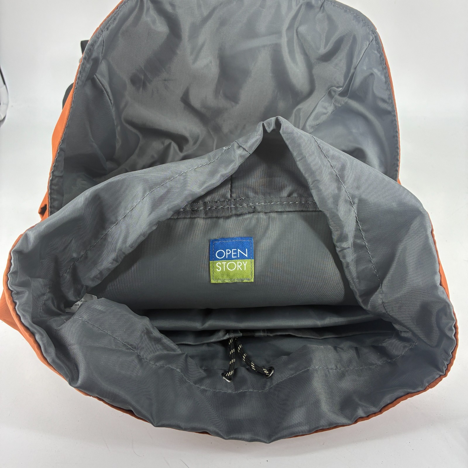 Open Story Fitted Flap Backpack Rust Amber Brown Magnetic Closure