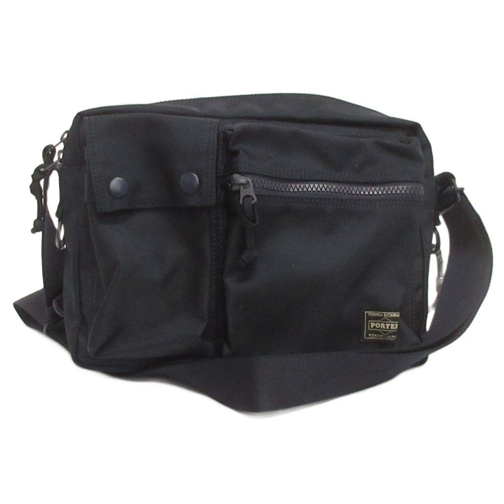 Authentic Porter Yoshida Shoulder Bag 19cm x 31cm x 7cm Navy Crossbody Damaged