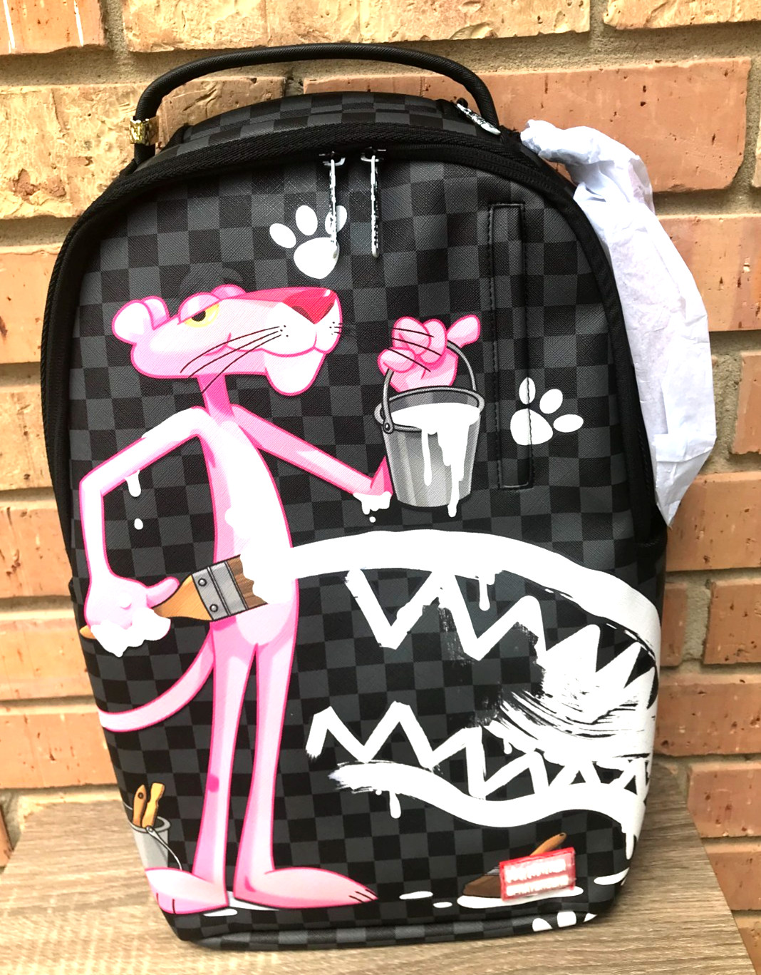 Sprayground PINK PANTHER Backpack🔥New Black Pink White Bookbag Large School Bag