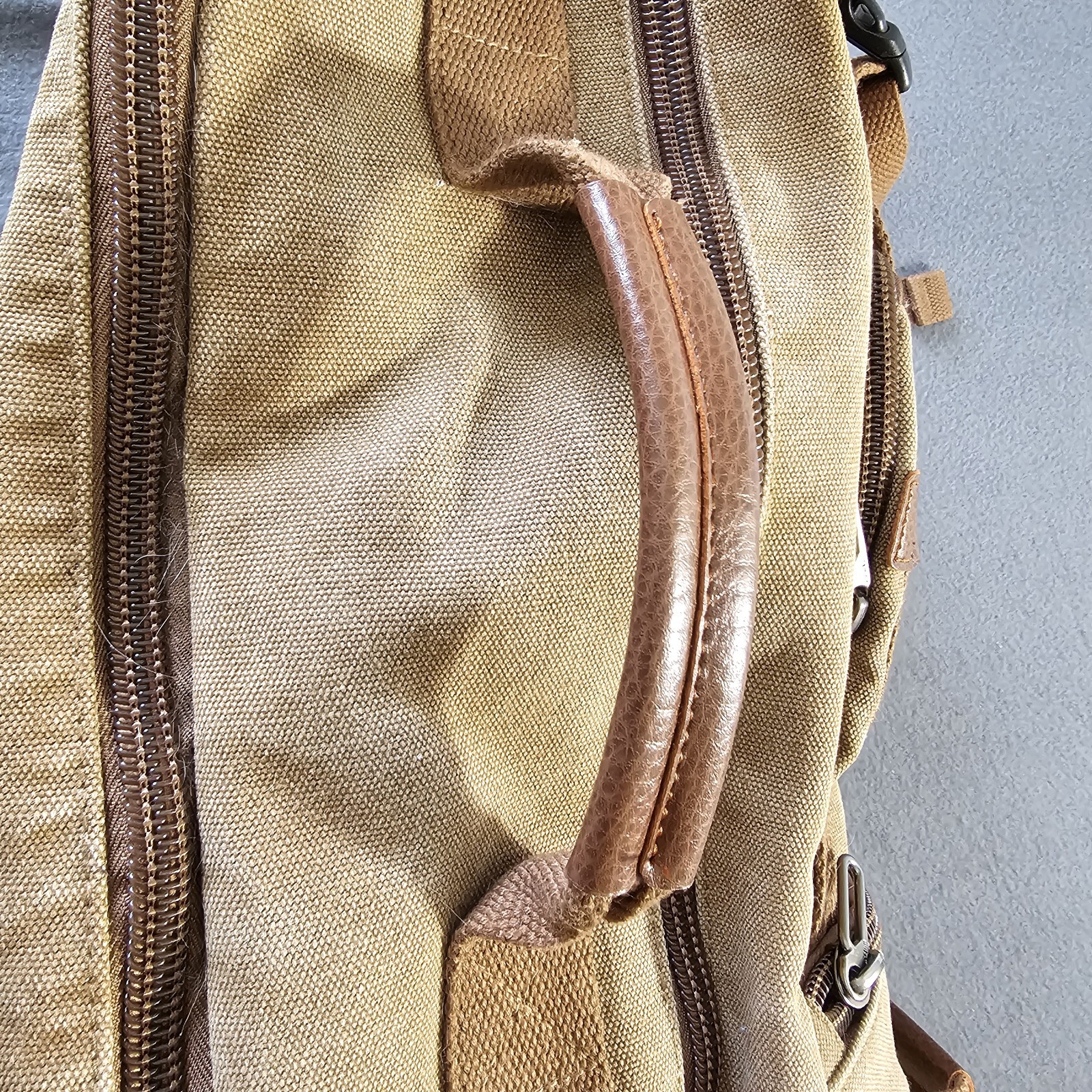 WITZMAN Canvas Backpack Travel Attatchè Large Laptop Bag Convertible Retro A519