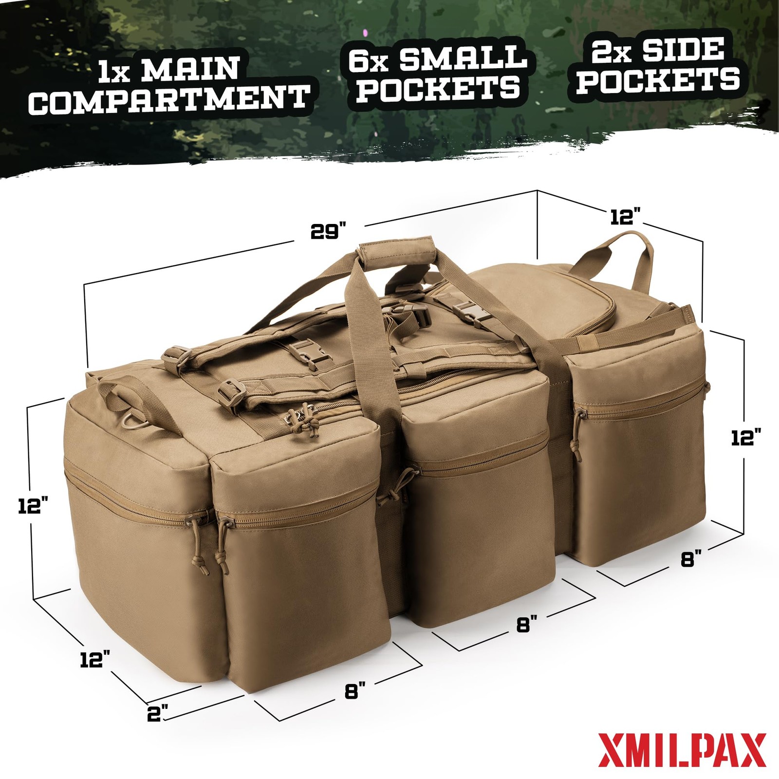 100L Large Military Duffle Bag Deployment Duffel Bag Sports Equipment Travel …