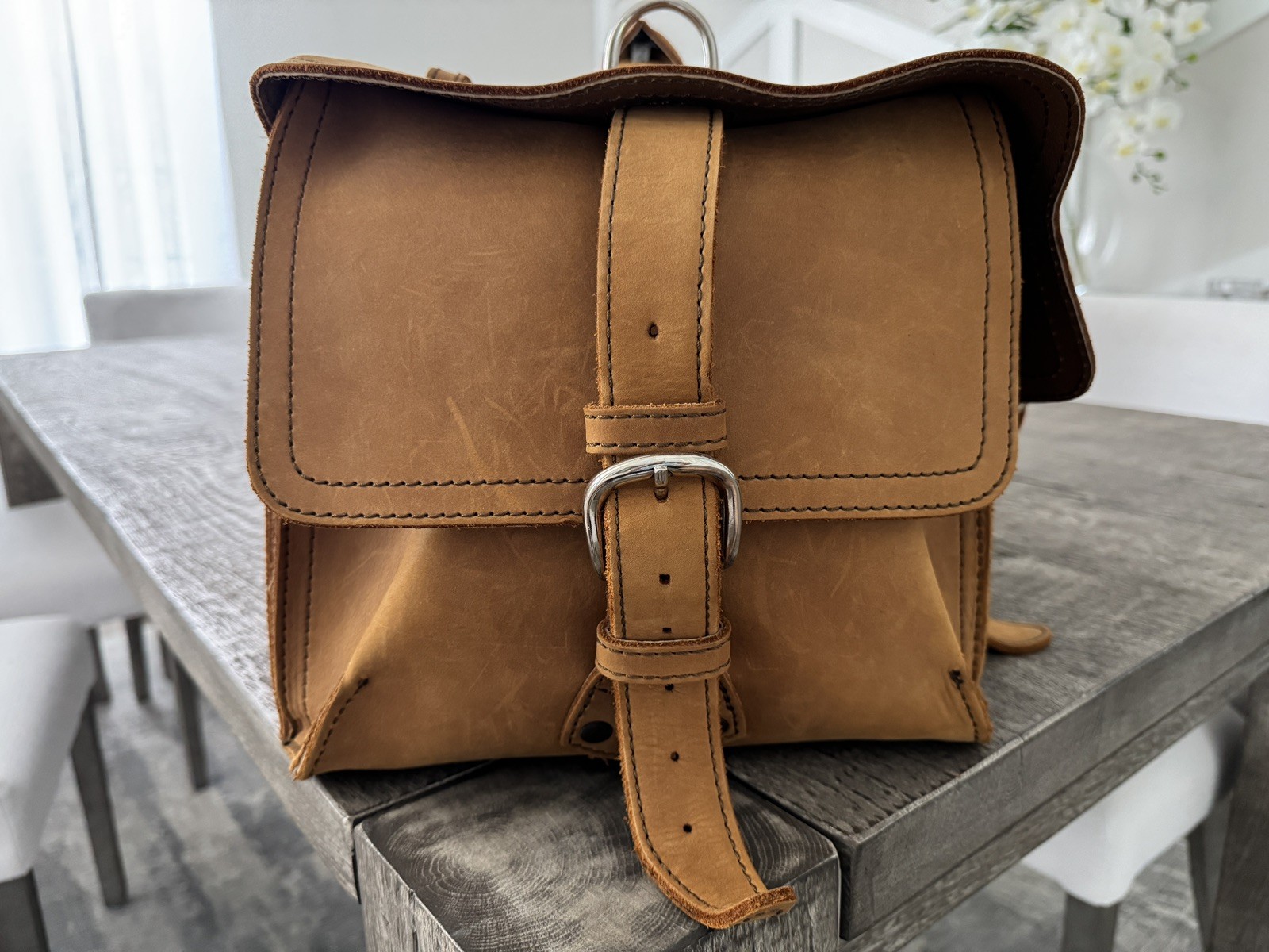 Saddleback Leather Side Pocket Duffle Original Papayrus Logo – Unused Condition