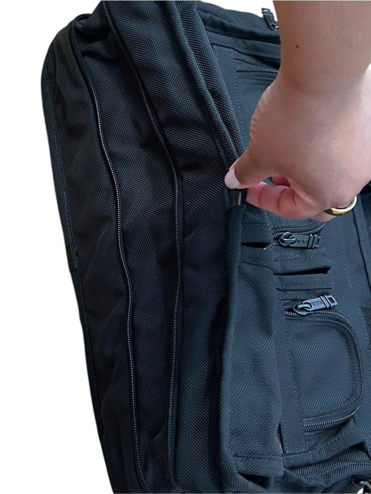Tumi Alpha Large 16” Expandable Briefcase Travel Bag Ballistic Nylon Black