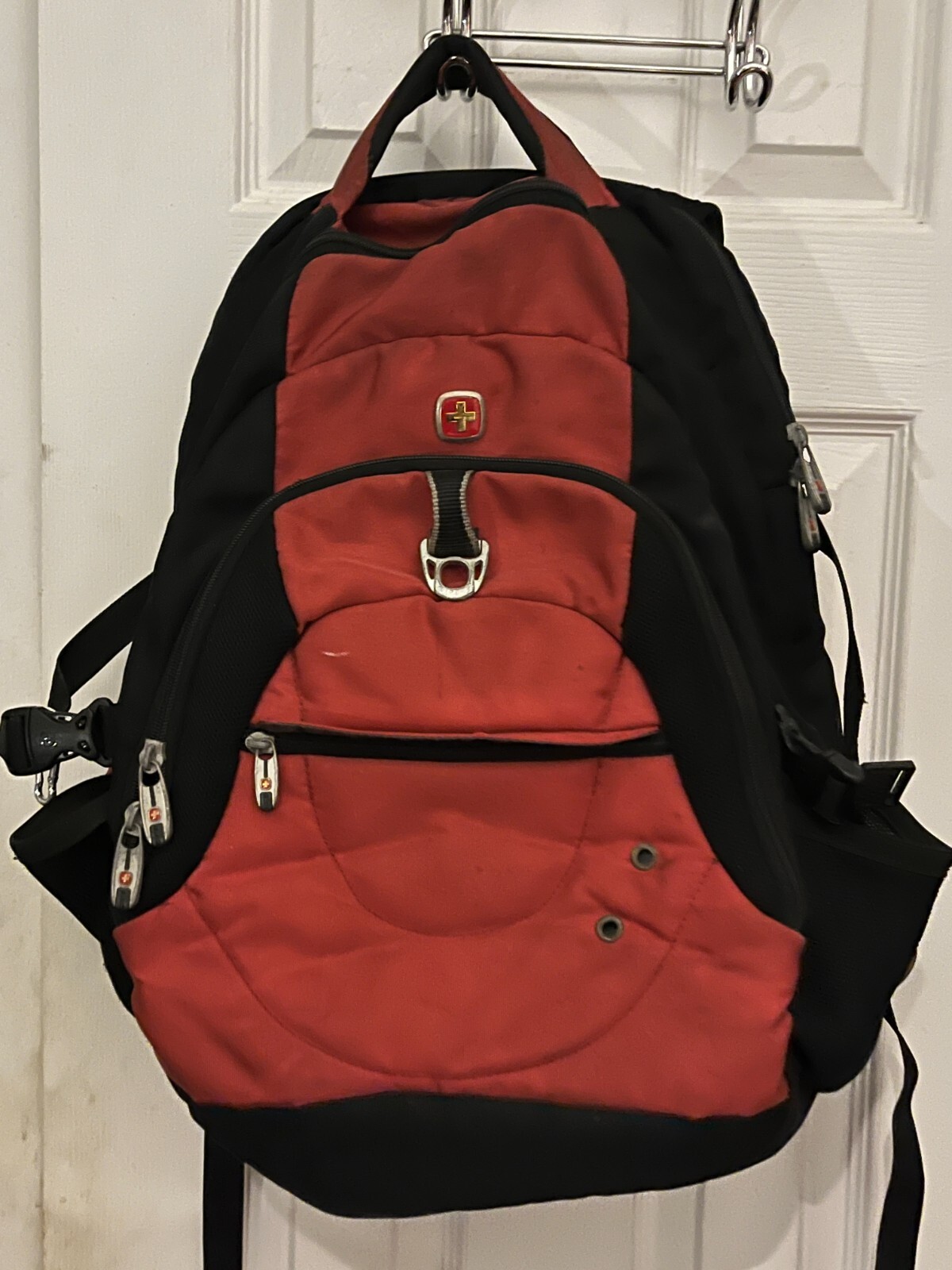 Swiss Gear Airflow 4-Compartment Backpack, Red Heavy Duty
