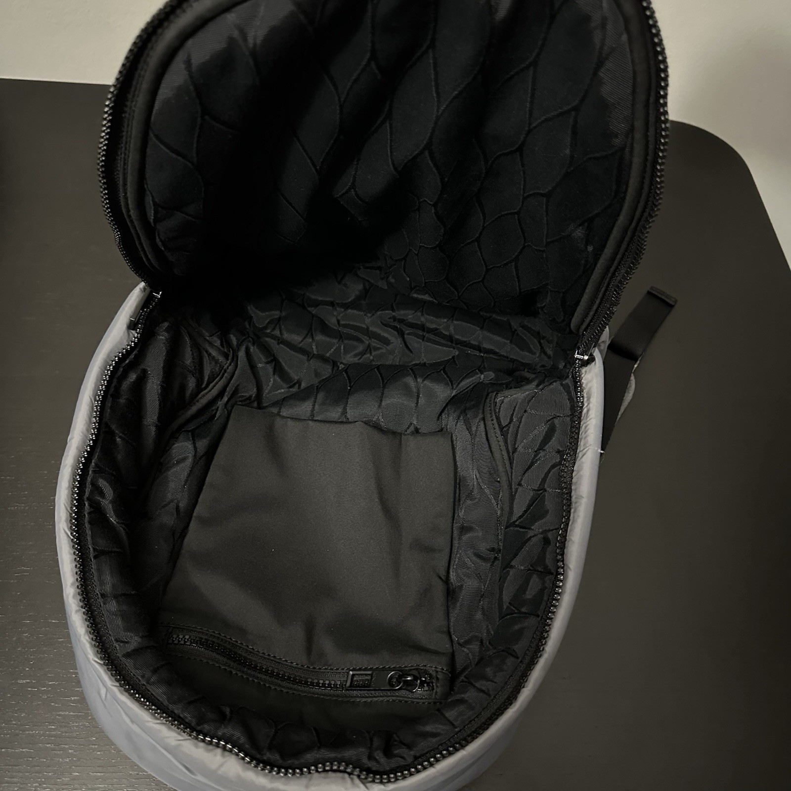 Kenzo Tiger Capsule Expedition Backpack Padded Nylon Charcoal Gray Embroidered