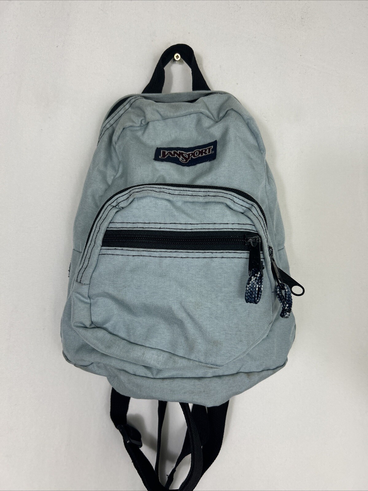 Vintage Jansport Light Blue Half Pint Mini Backpack Made In USA 11x9x3.5