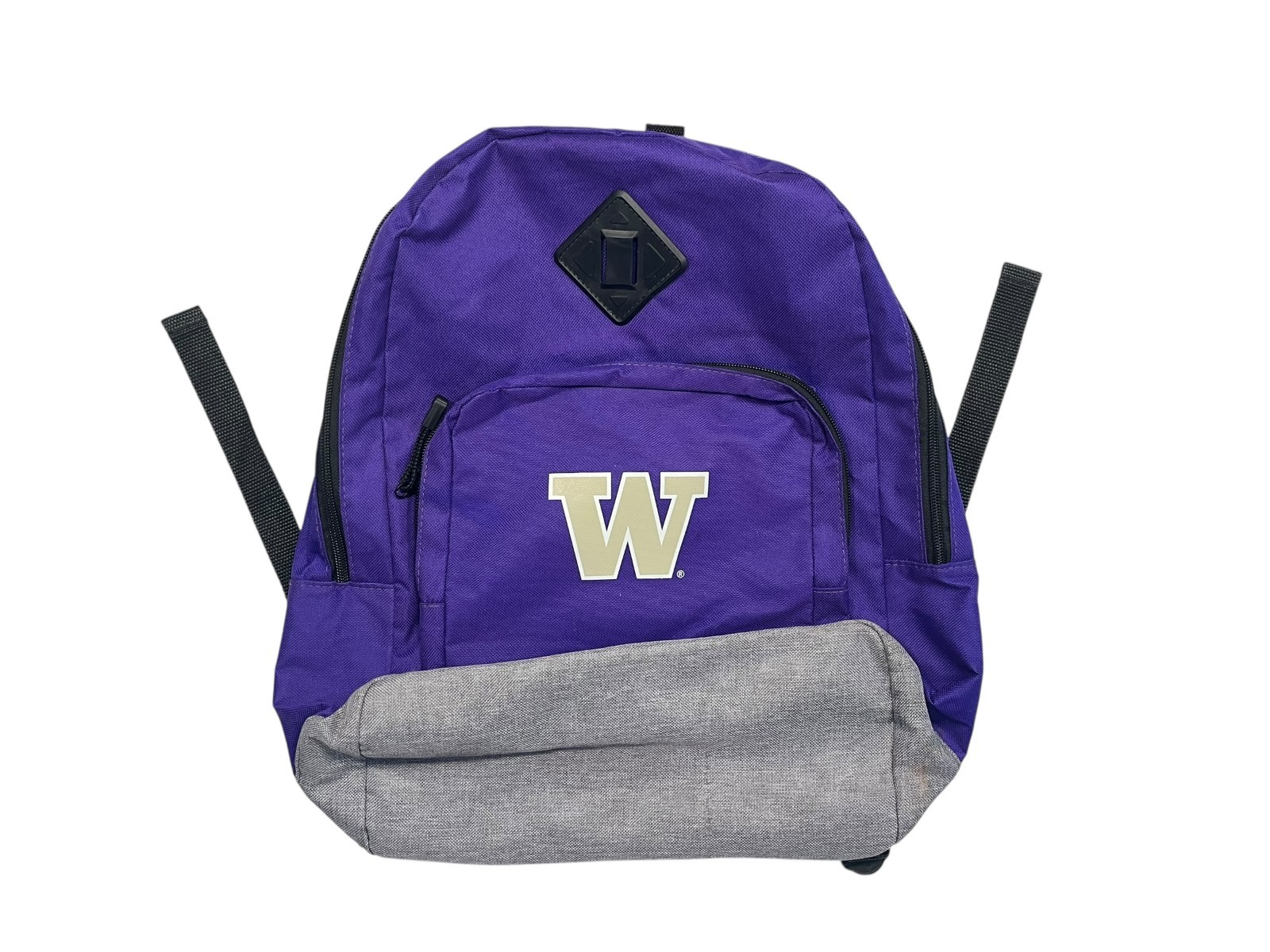 WASHINGTON HUSKIES UW Football Purple/Gray COLLEGE BACKPACK Student Fan Gym Gear