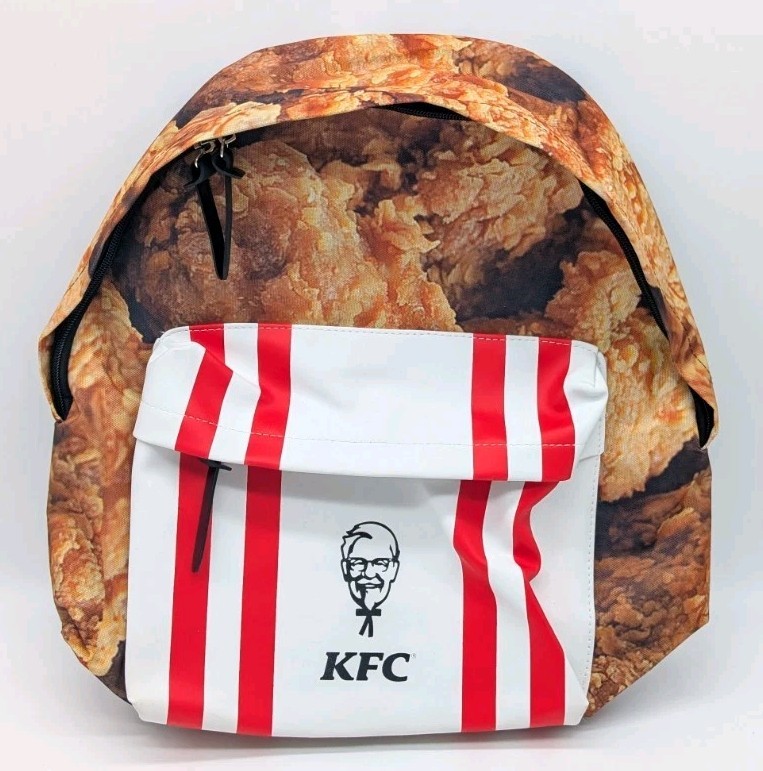 KFC Backpack – Kentucky Fried Chicken Fast Food Graphic 🍗 16″ Bag