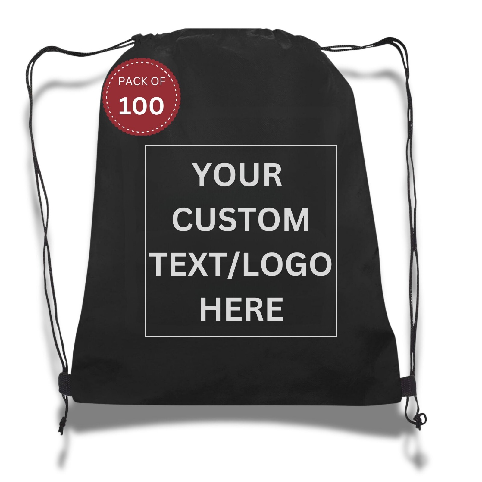 Custom Non-Woven Drawstring Backpacks Personalized Bulk Pack 20-50-100 and 500