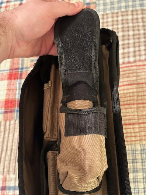 Duluth Trading Company Large Brown and Black Canvas Messenger Bag NWD