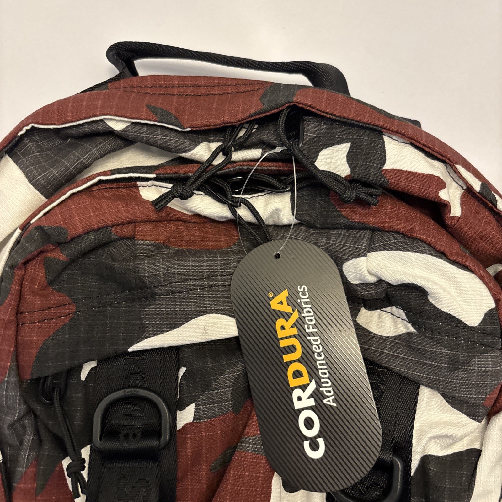 Supreme Logo Red Camo Backpack SS26