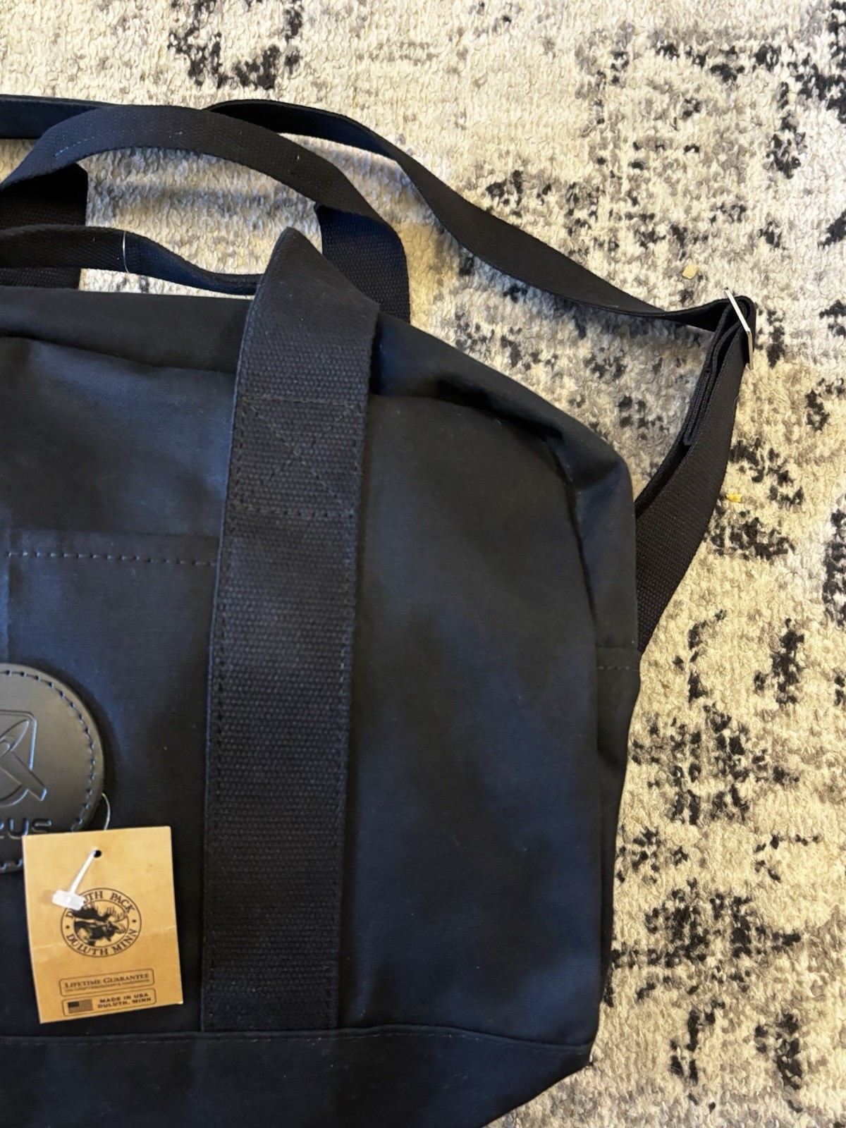 Duluth Pack Cirrus Black Duffel with Parachute Lining