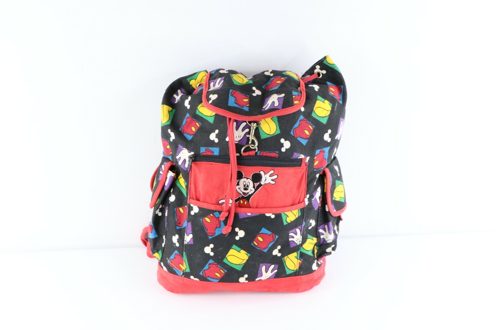 Vintage 90s Disney Mickey Mouse All Over Print Top Loader Backpack Bag Rucksack