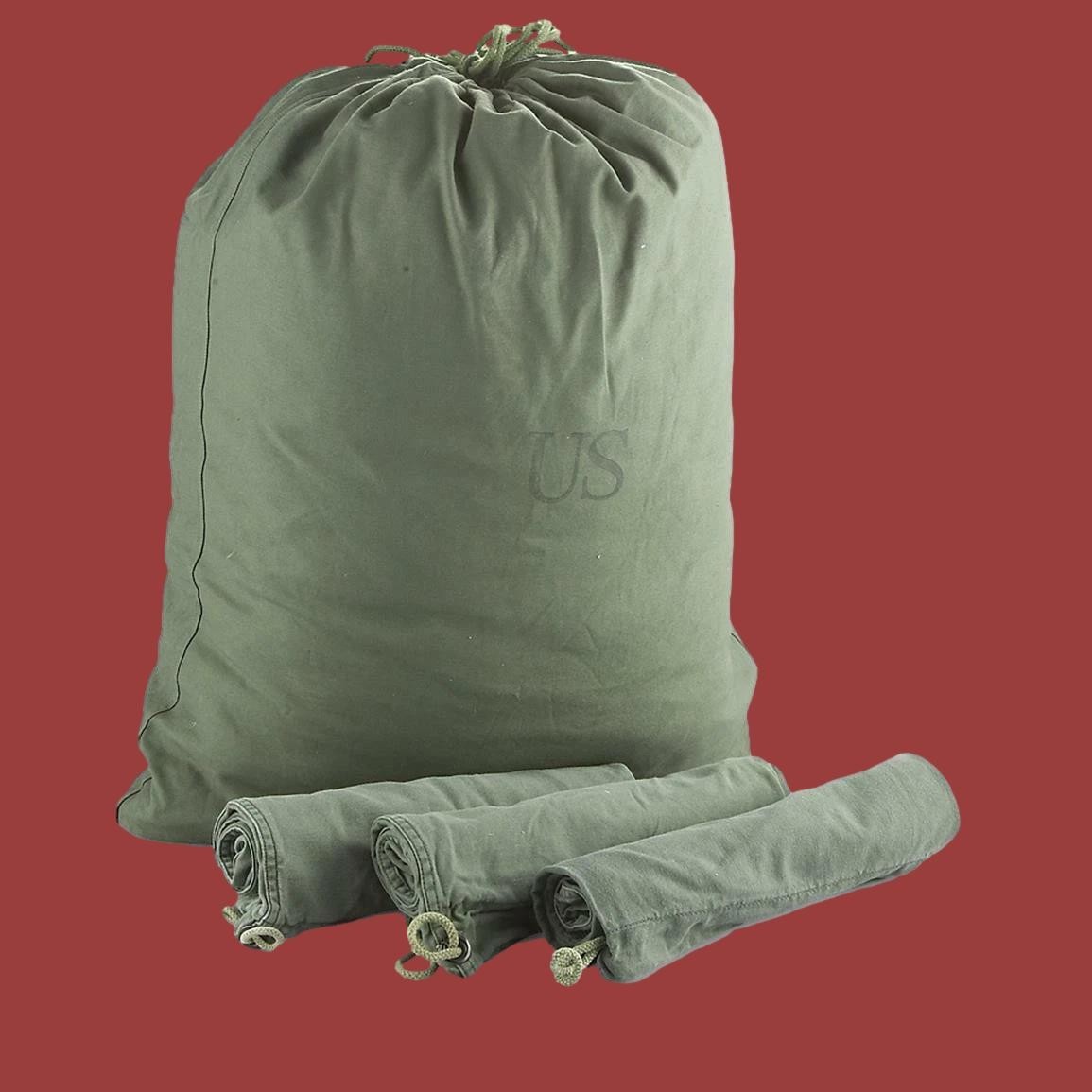 ARMY MILITARY ISSUE LAUNDRY BAG BARRACKS CLOTHES UTILITY BAG 24″X31″ USED