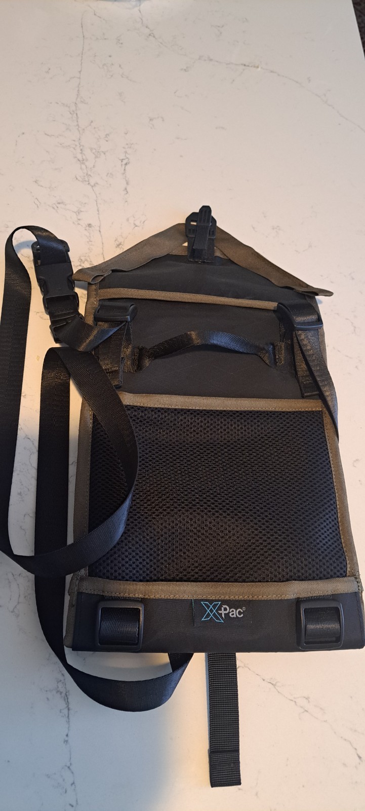 Aquatech X-Pac Black/Green Unisex Crossbody Sling Bag Closure, Adjustable Strap