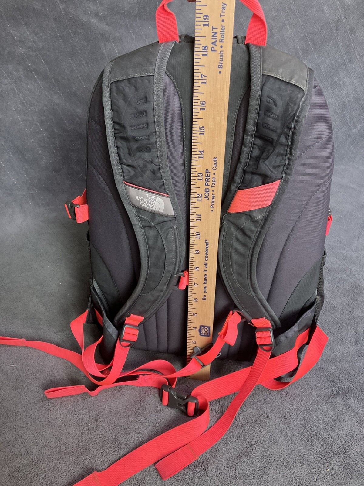 The North Face Recon Backpack Dark Gray Laptop Hiking Day Bag Padded Back