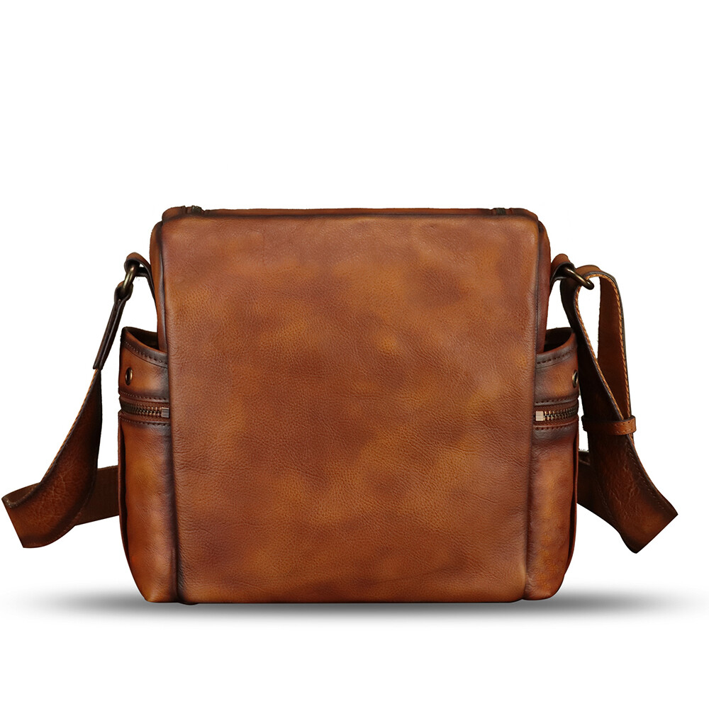 Genuine Leather Purses for Men Classical Messenger Bag Crossbody Shoulder Bag
