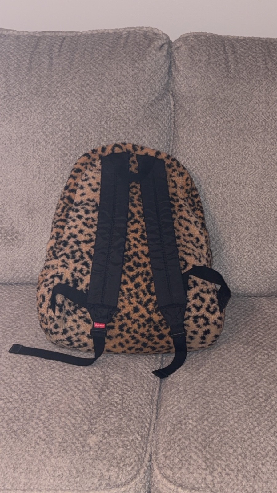 Supreme Leopard Fleece Backpack FW17