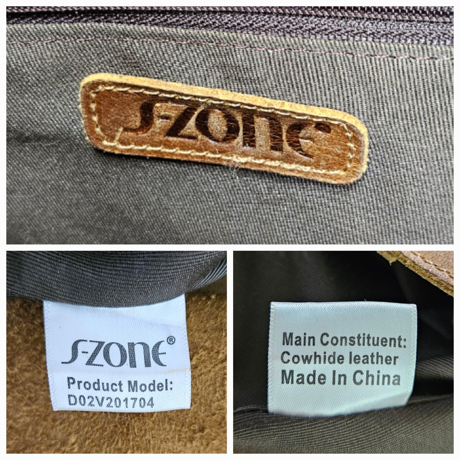 S-Zone 11x13x5.5″ Backpack Unisex Leather Brown Adjustable Straps Pockets Lined