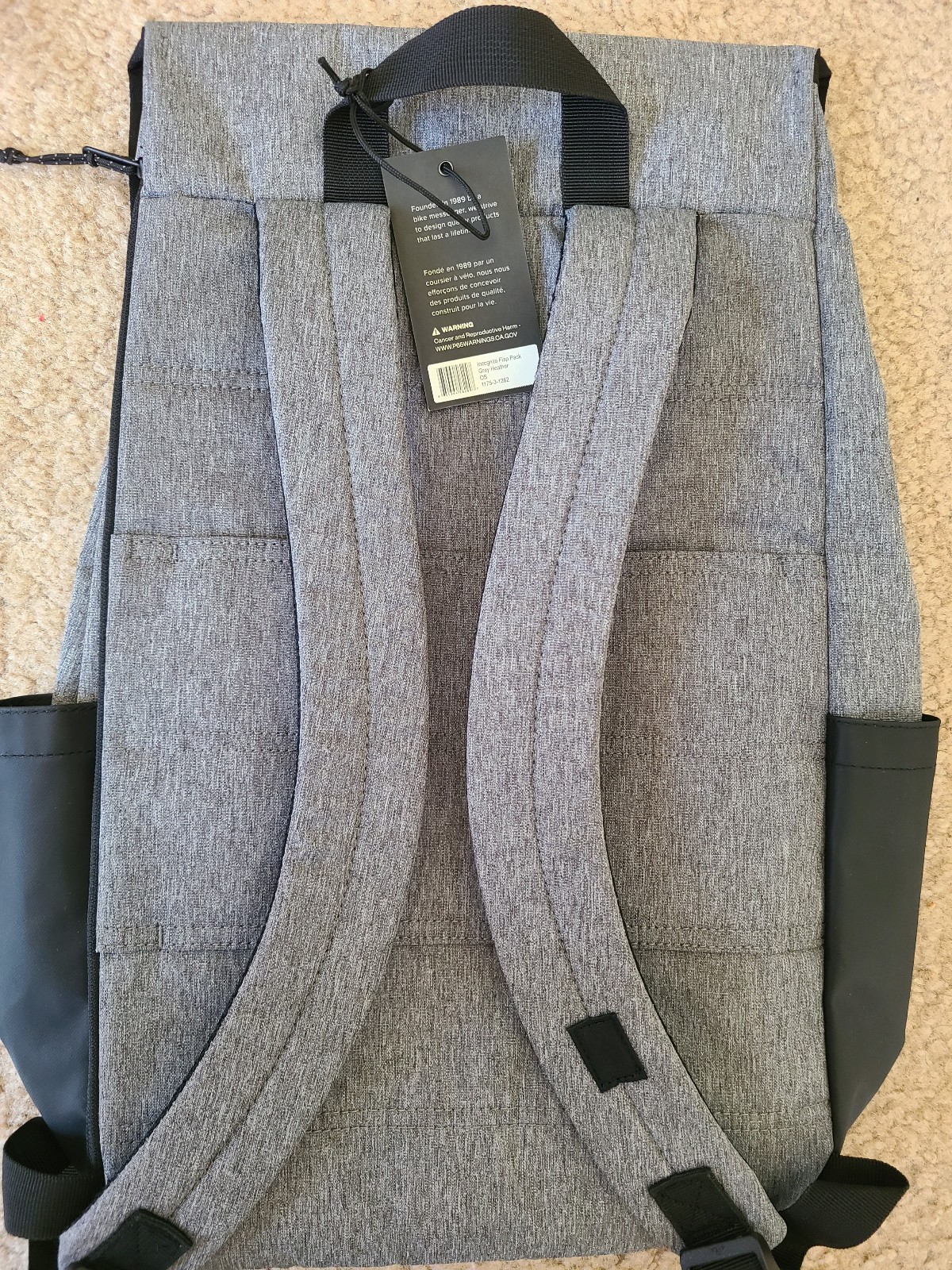 Timbuk2 Incognito Flap Pack Backpack – with Logo – Gray