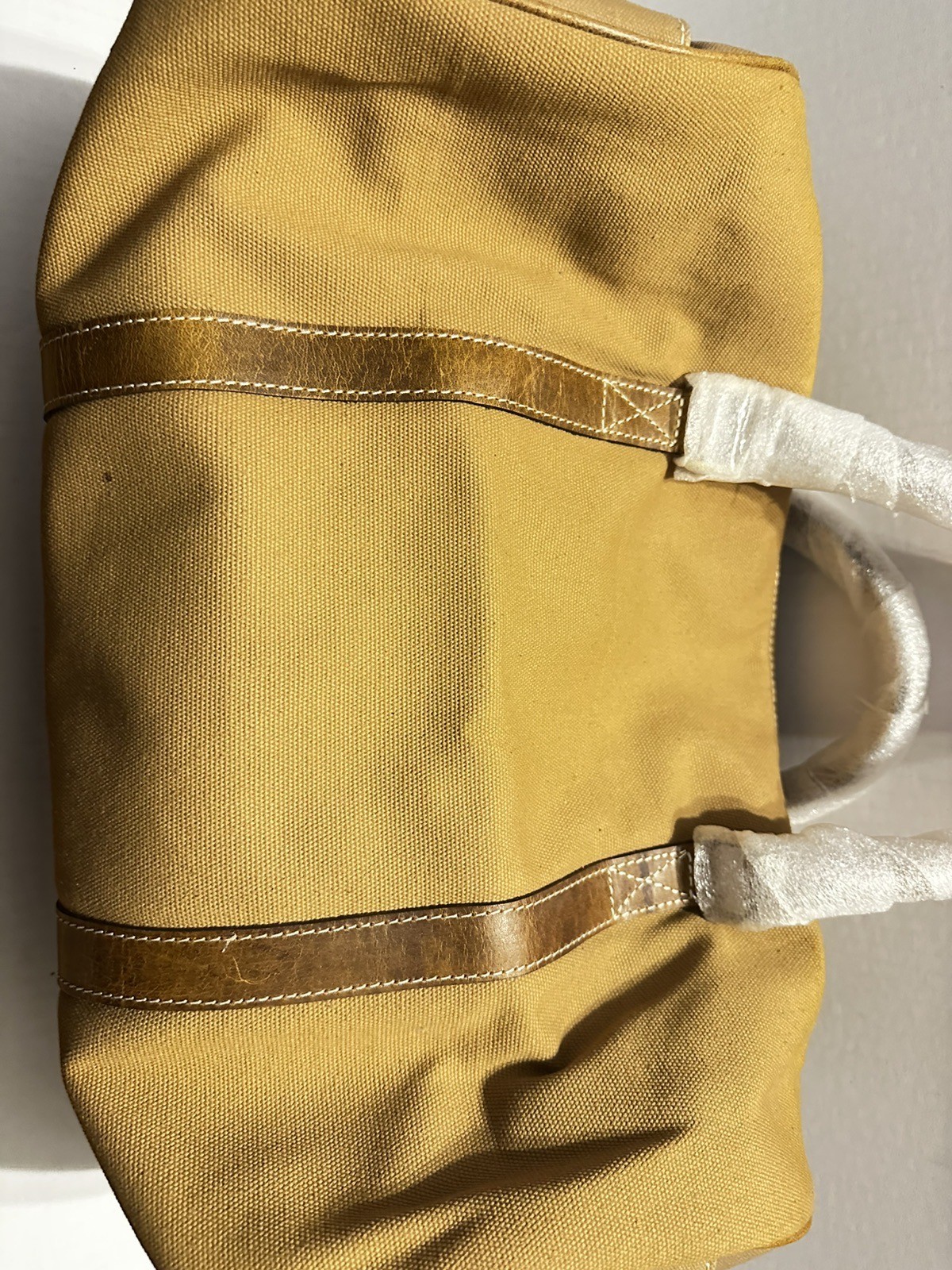 F.H. Wadsworth Weekender Duffel Bag Bottoms Up Invitational Brown Canvas READ