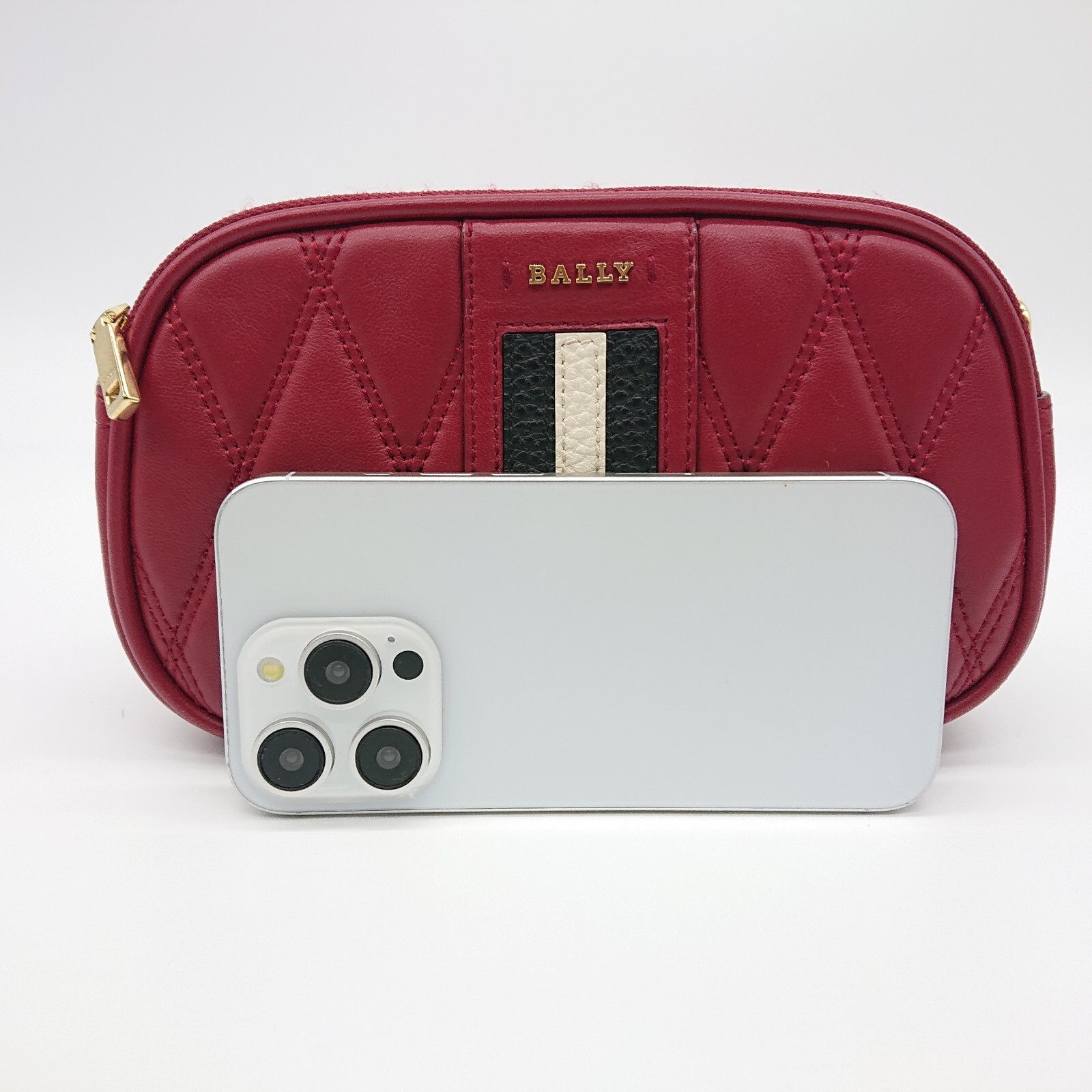 BALLY Shoulder Bag Trainspotting Leather Red Strap DENNI QT China