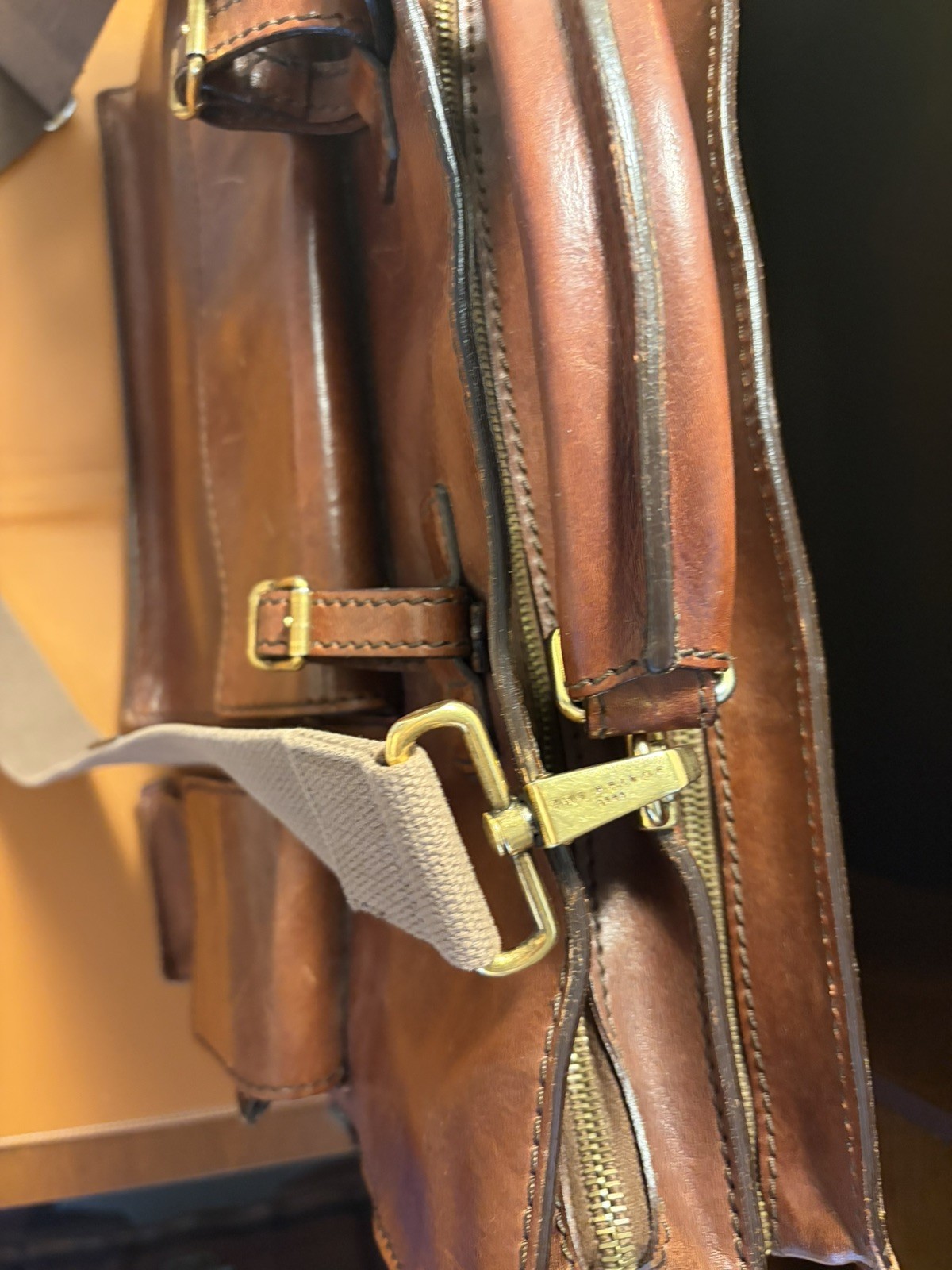 The Bridge Vintage Leather Briefcase & Umbrella Holder