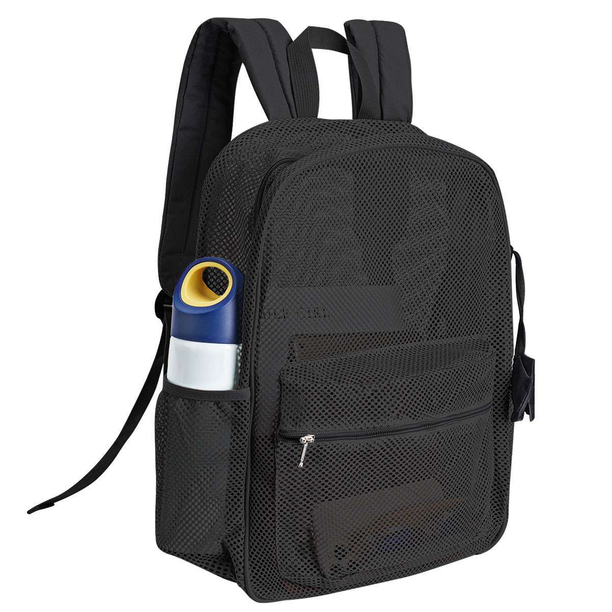 Clear Mesh Backpack Large See Through Laptop School Bag For Students Men Women