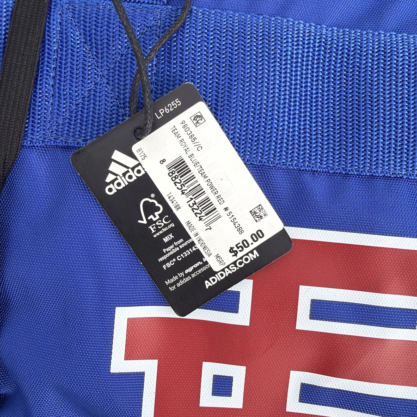 Adidas X Eric Emanuel Team Royal Blue Team Power Red Gym Duffle Bag