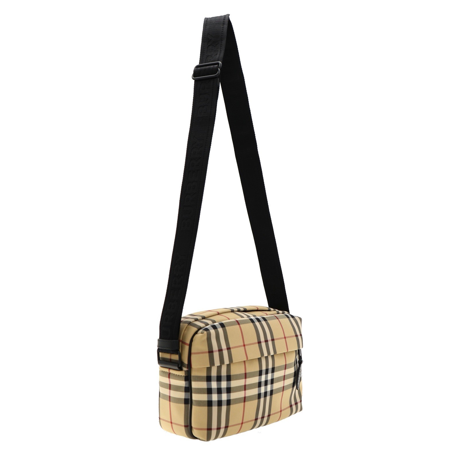 Burberry Paddy Camera Crossbody Messenger Bag Beige Check New