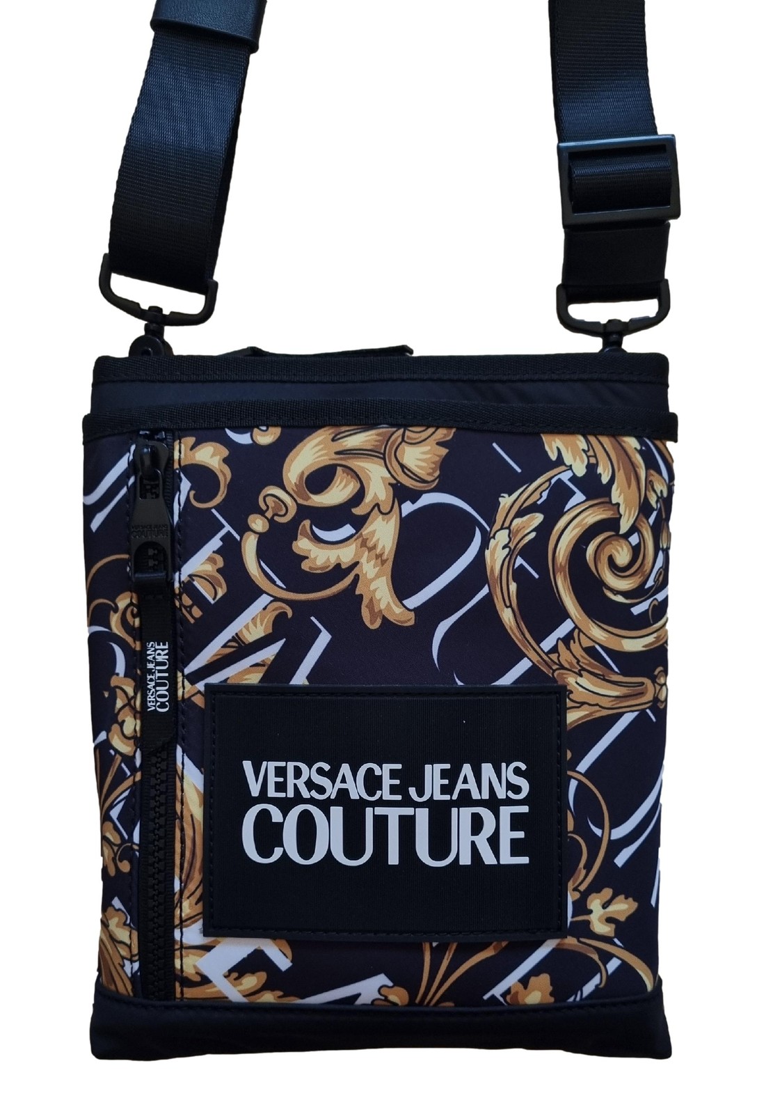 VERSACE JEANS COUTURE men’s 73YA4BF3 black-gold shoulder bag