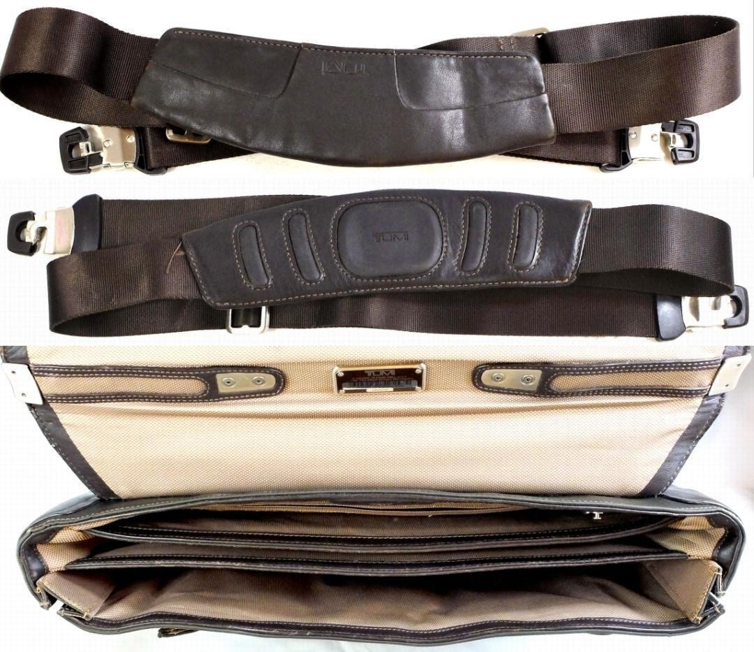 TUMI T-Tech Formula Targa Briefcase Brown Leather Microfiber Conditon: Used