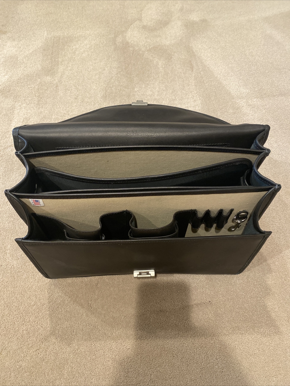 Schlesinger Leather Briefcase Made In The USA