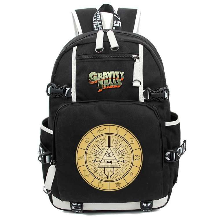 Gravity Falls Backpack Bill Cipher Canvas School Bag Shoulder Bag Student Bag