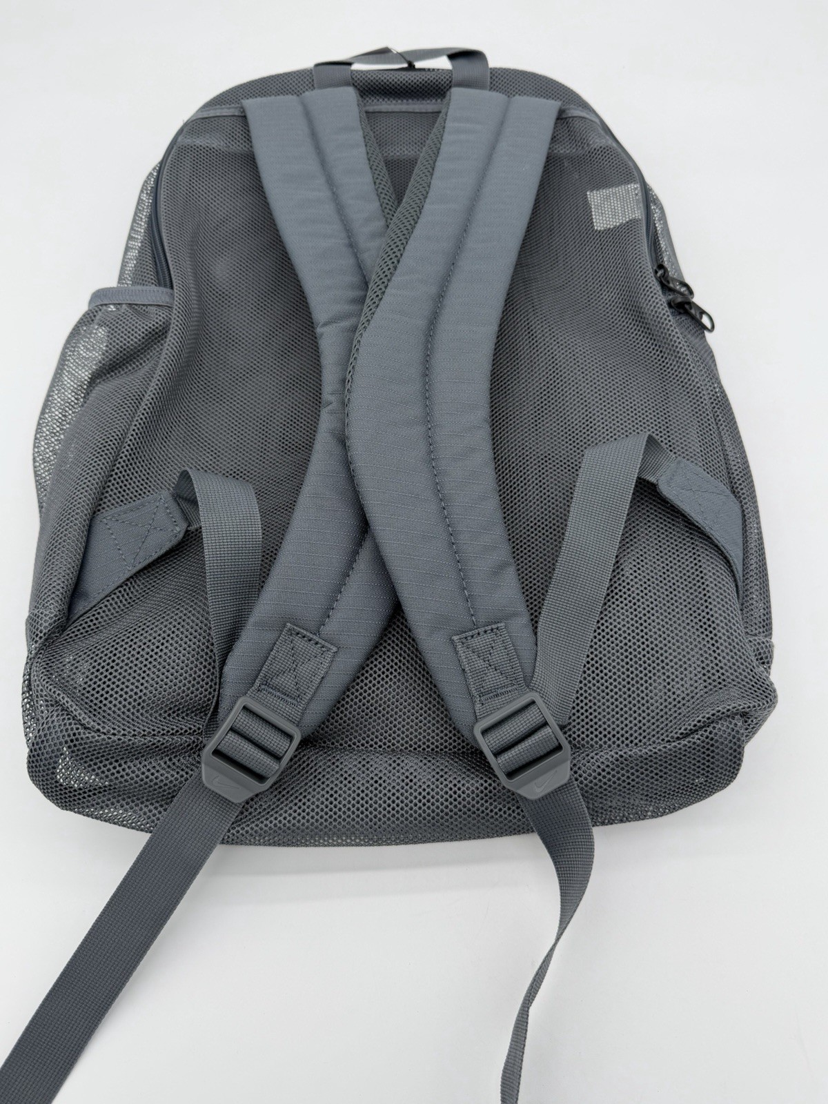 Nike Brasilia Mesh Training Backpack One Size Gray BA6050-026 NEW