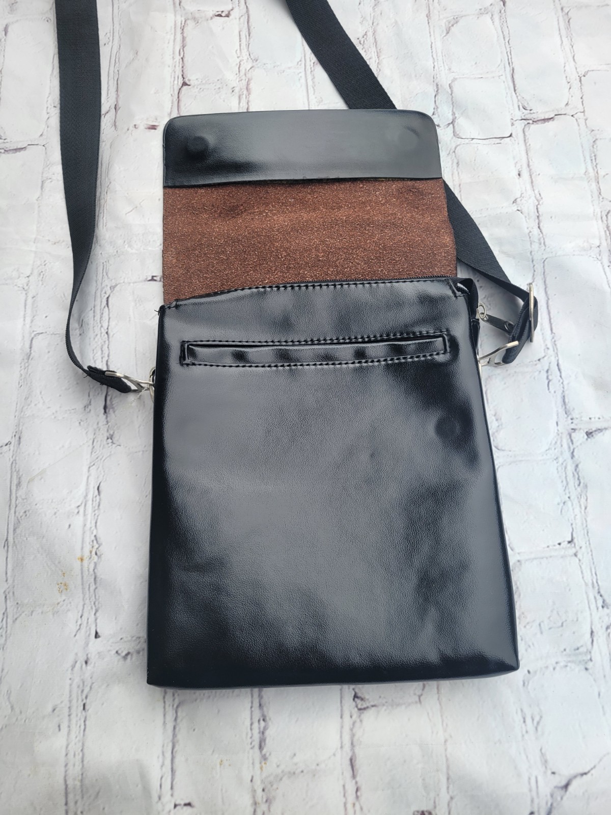 POLO VIDENG color Black Messenger Bag Zip Magnetic Shoulder Strap Nylon Solid