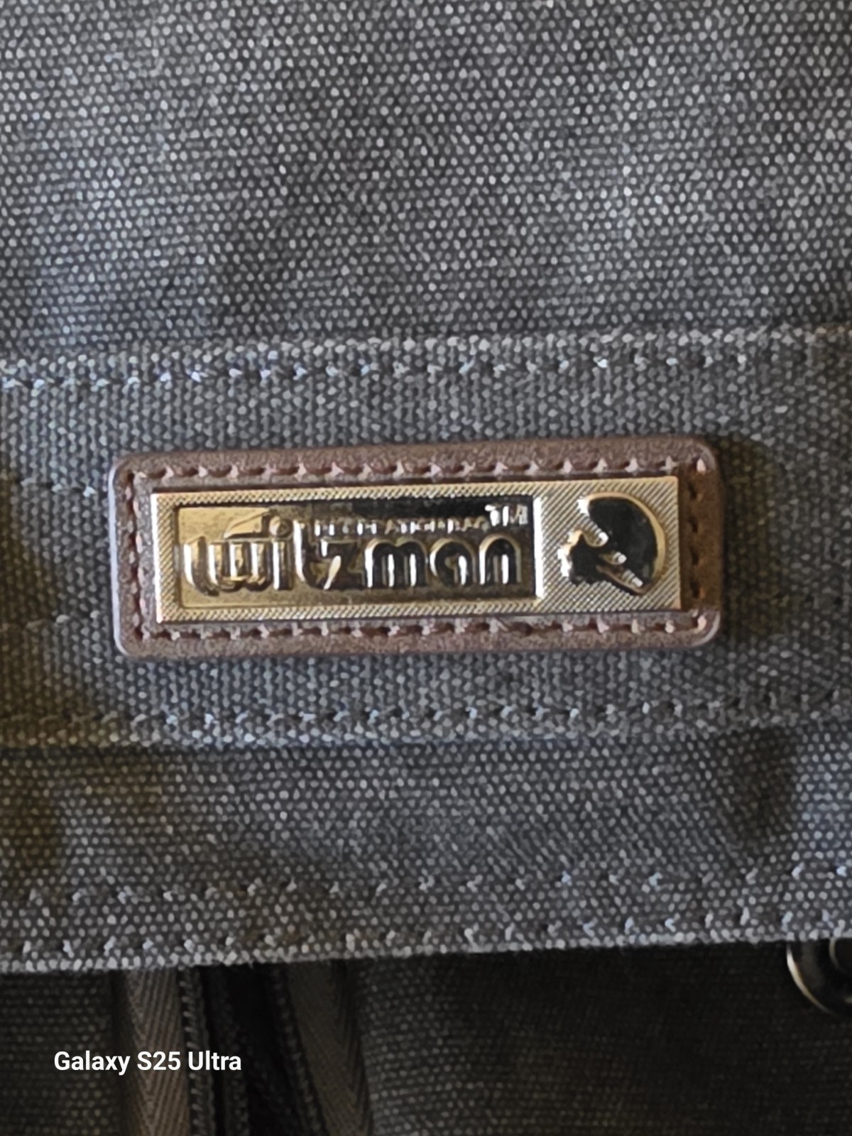 WITZMAN Vintage Gray Canvas Laptop Messenger Bag Crossbody Satchel Bookbag