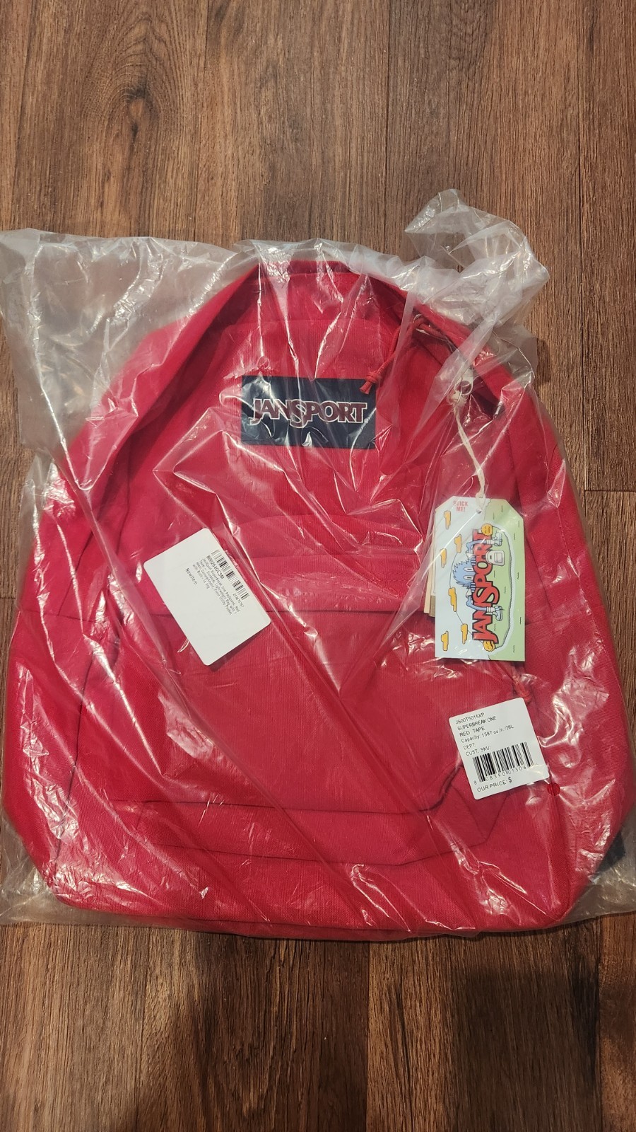 JanSport T501 Superbreak Backpack Bag- Red Tape NEW