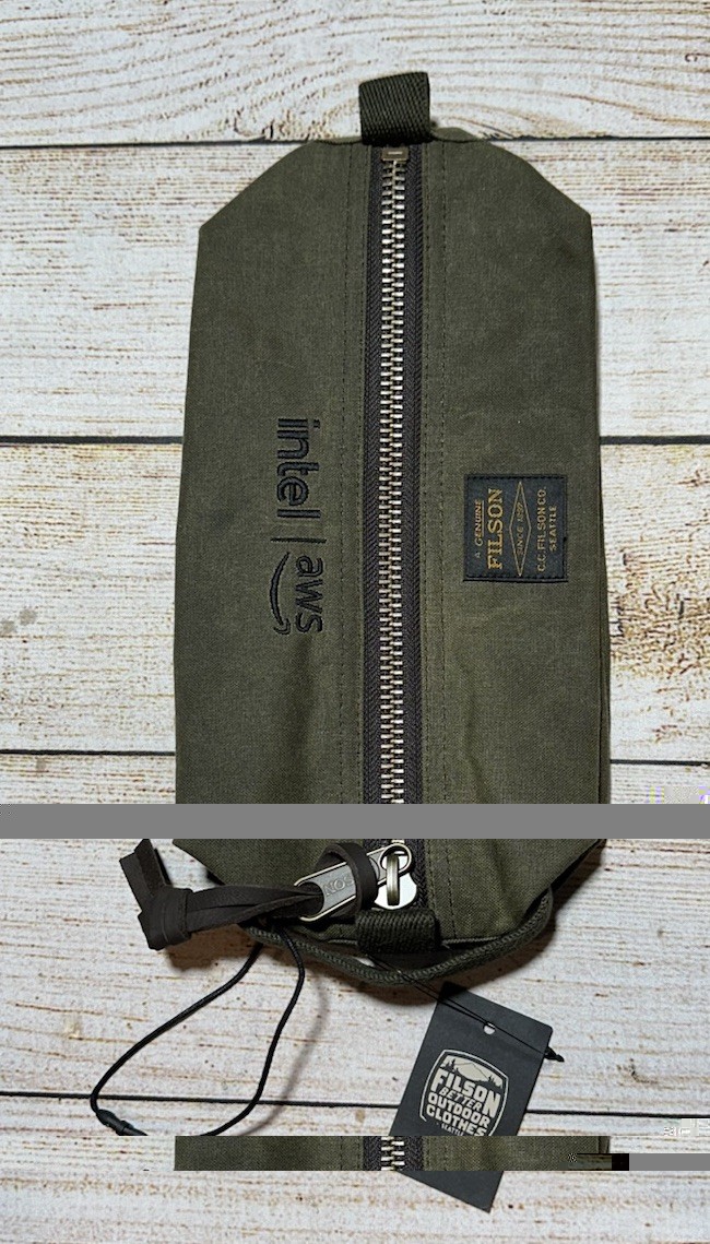 Filson Tin Cloth Travel Kit – Otter Green – Brand New *company Logo*