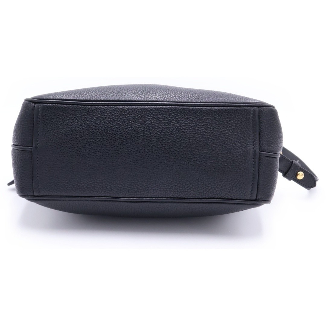 PRADA VITELLO Phoenix Shoulder Bag Black Leather 1BH079 Gold Hardware Used cfe8b