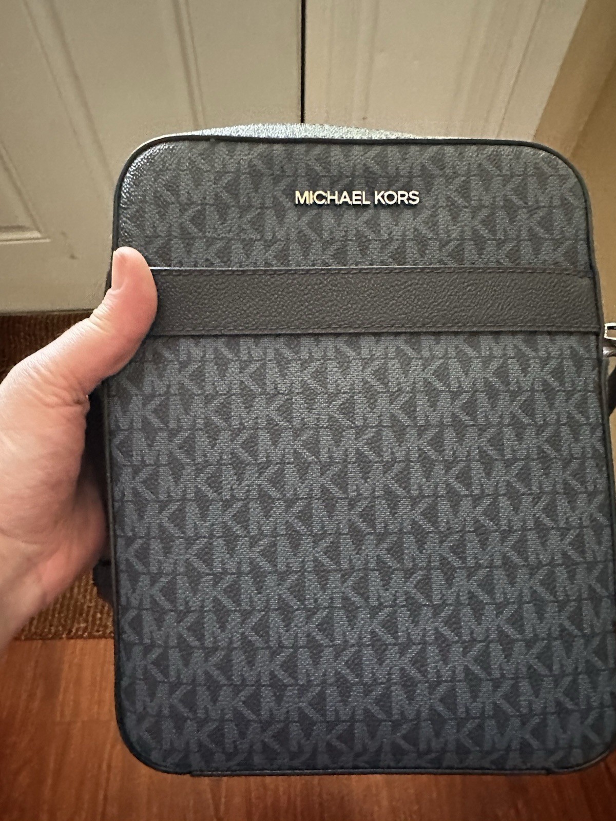 Michael Kors Cooper Men Signature Logo Shoulder Crossbody Flight Bag Variation