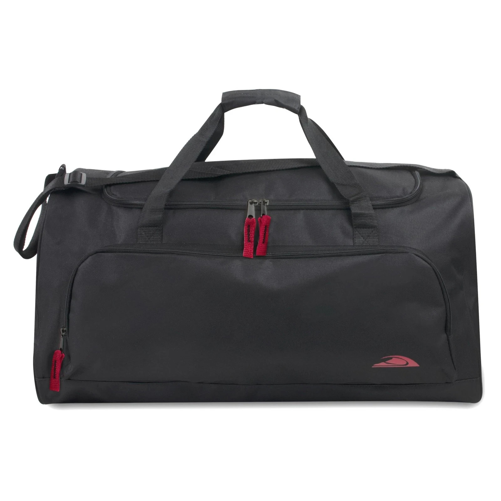 24″ 55L Black Canvas Duffle Bag for Travel, Gym, Sports Equipment
