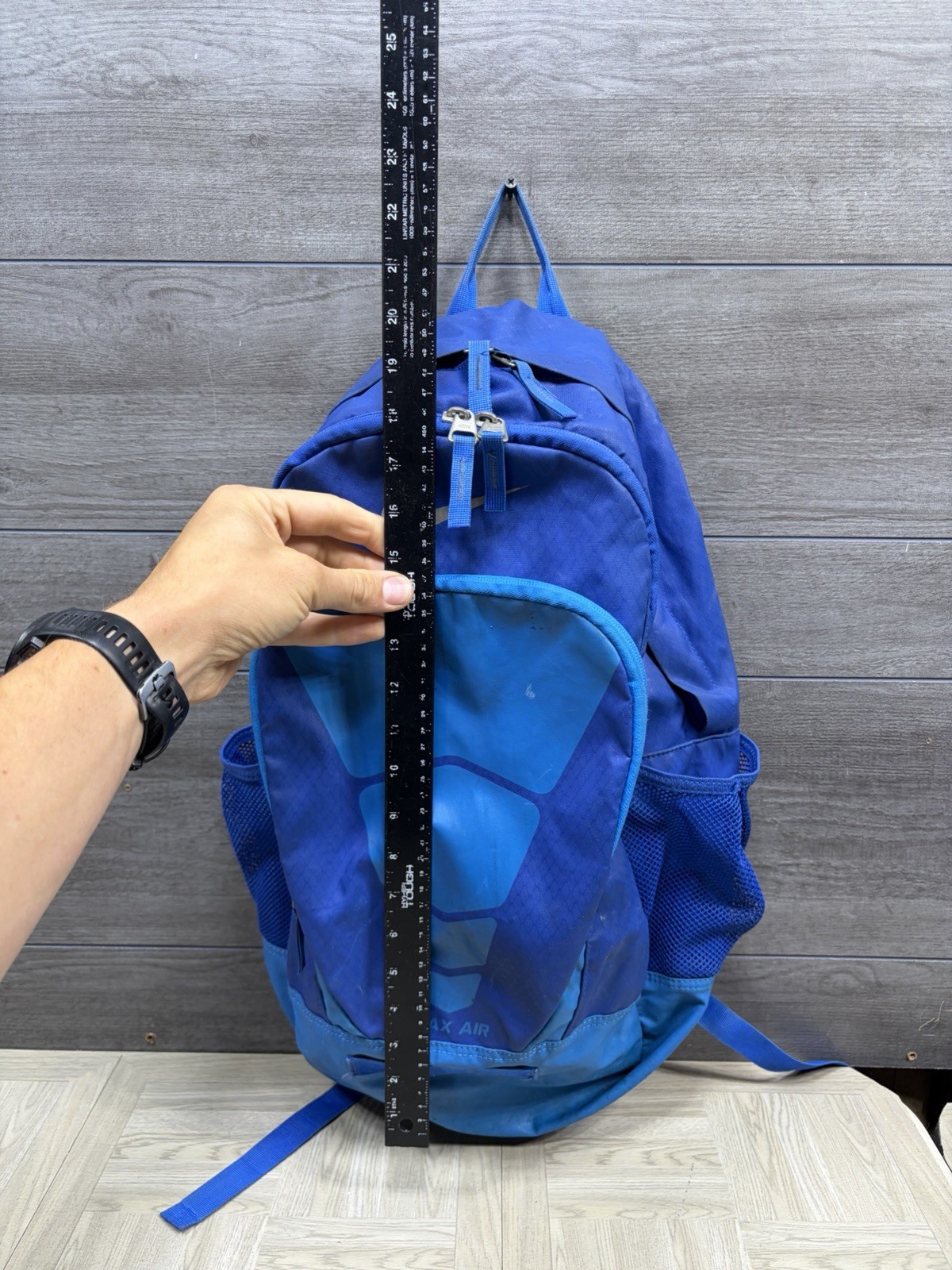 Nike Max Air Vapor Backpack Blue Mens Athletic Training School Bag Bookbag