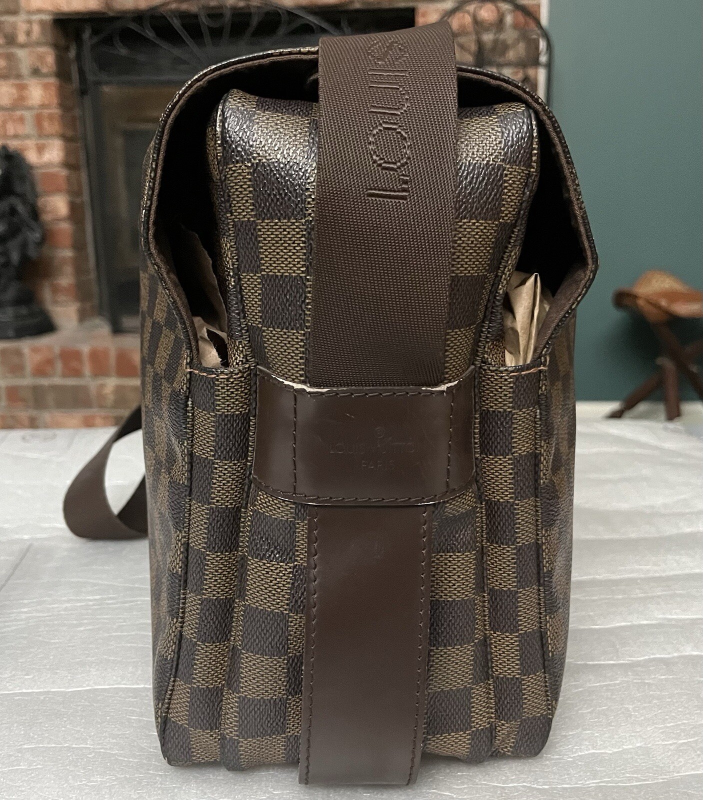 Louis Vuitton LV Canvas Monogram DAMIER NAVIGLIO Messenger bag – VERY GOOD