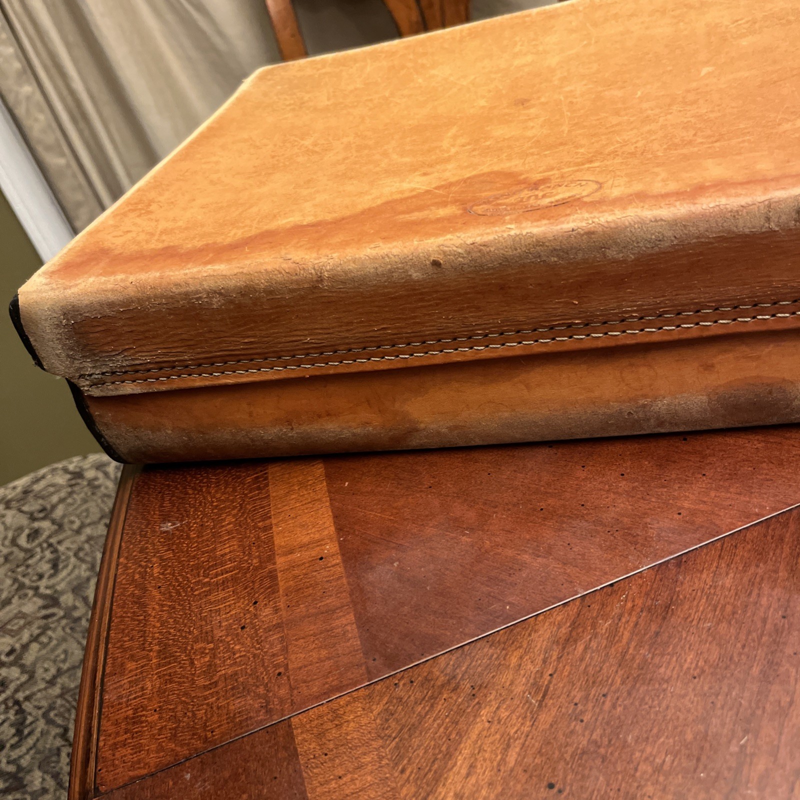 Rare Vintage King Ranch Leather Attaché Case Kingsville TX Briefcase MNL