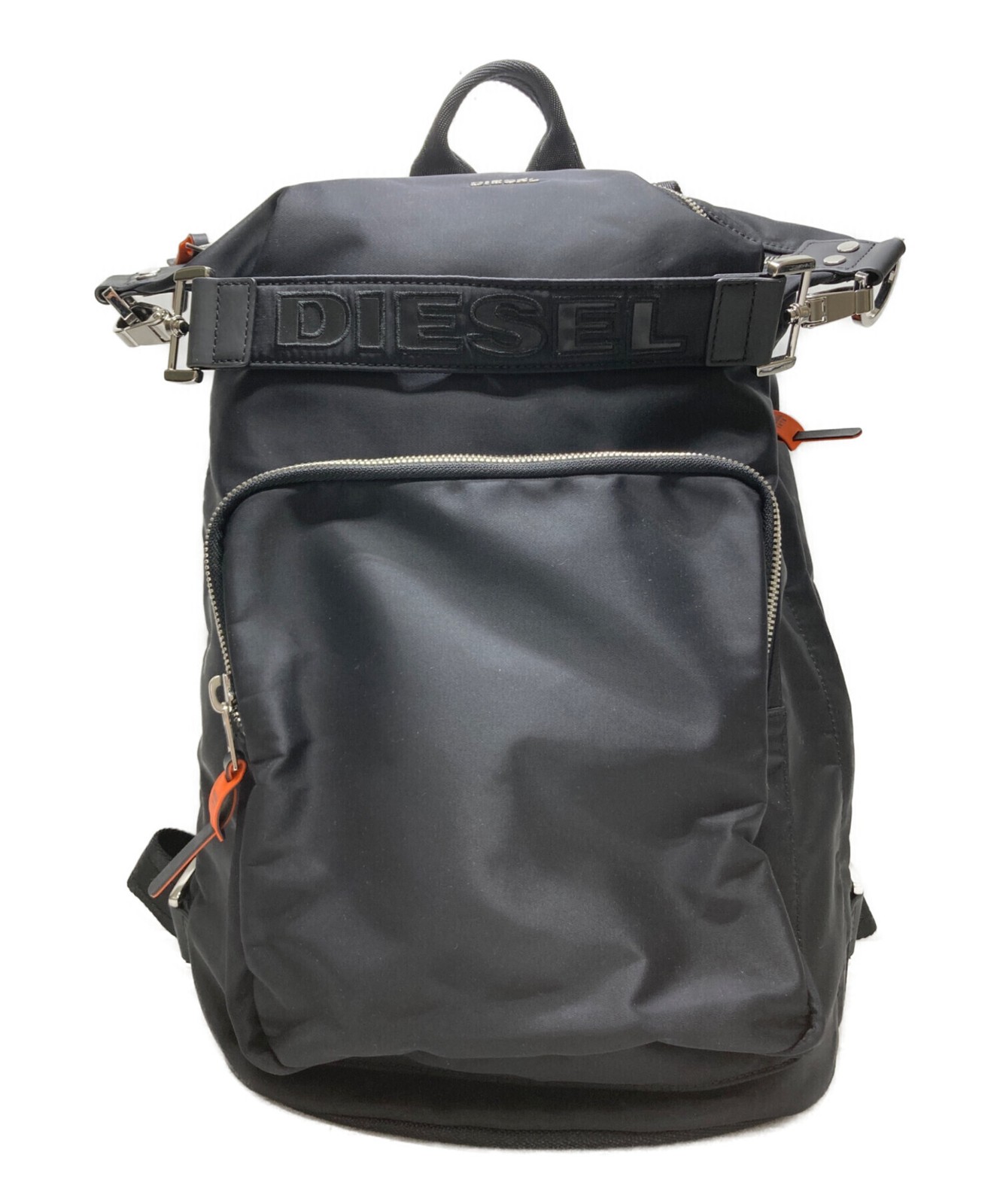 DIESEL Black 2 Way Backpack Men Polyurethane X06441 PRO27 Auth