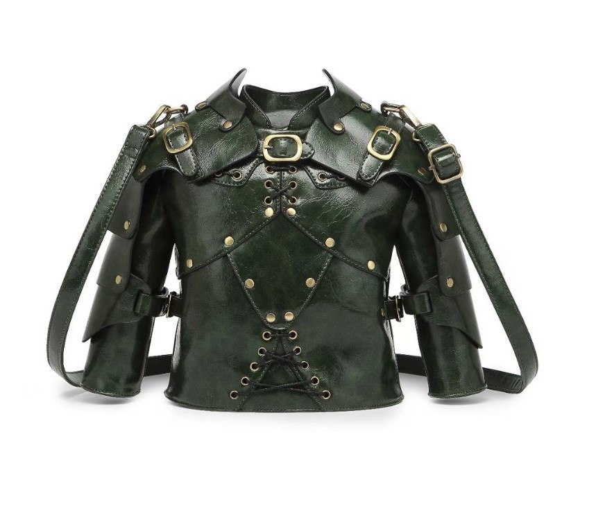 New Artificial Leather Rivet tie armor combat suit Shoulder Bag